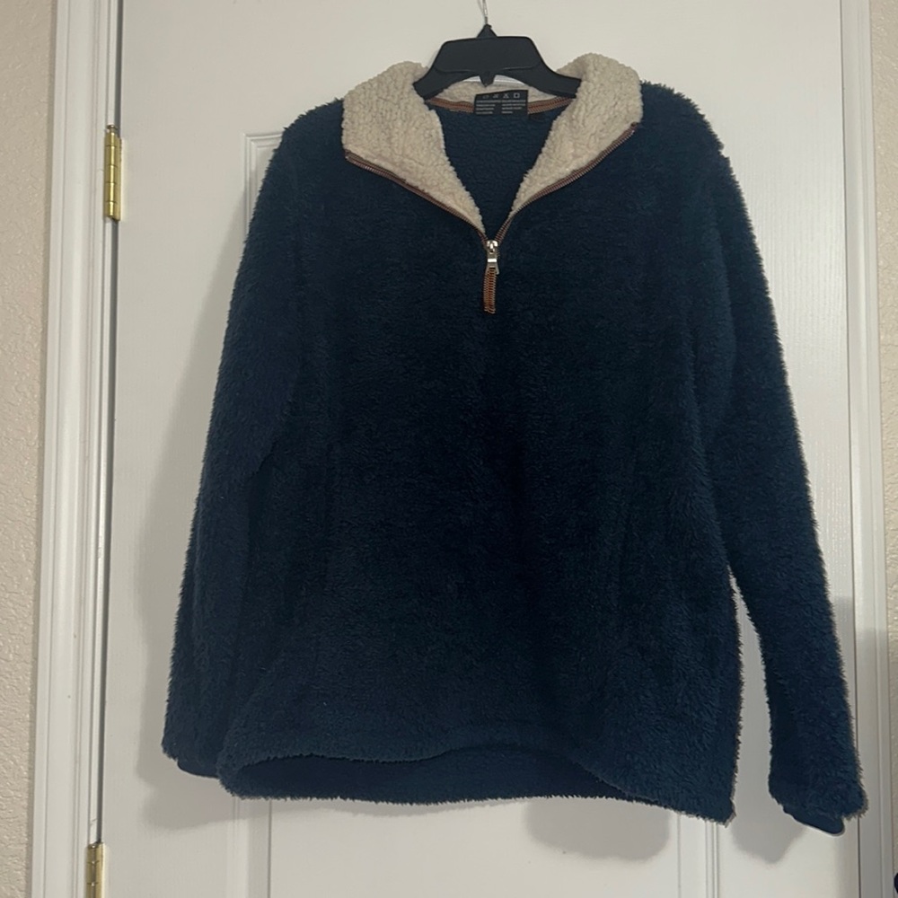 WOMENS LARGE SHERPA PULLOVER JACKET